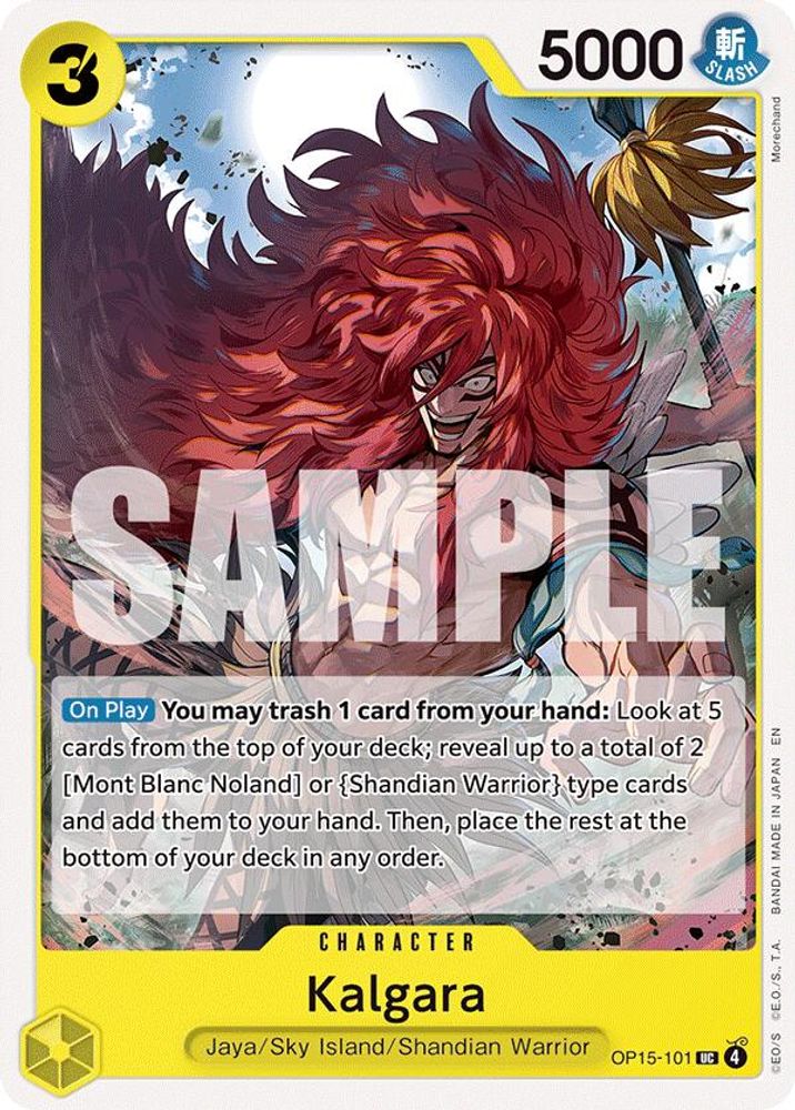PLAYSET (4) 4x Kalgara (OP15-101) Uncommon - One Piece Adventure on Kami's Island