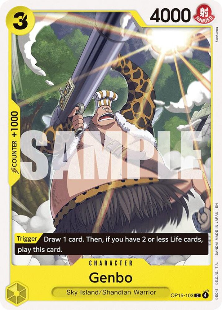 PLAYSET (4) 4x Genbo (OP15-103) Common - One Piece Adventure on Kami's Island