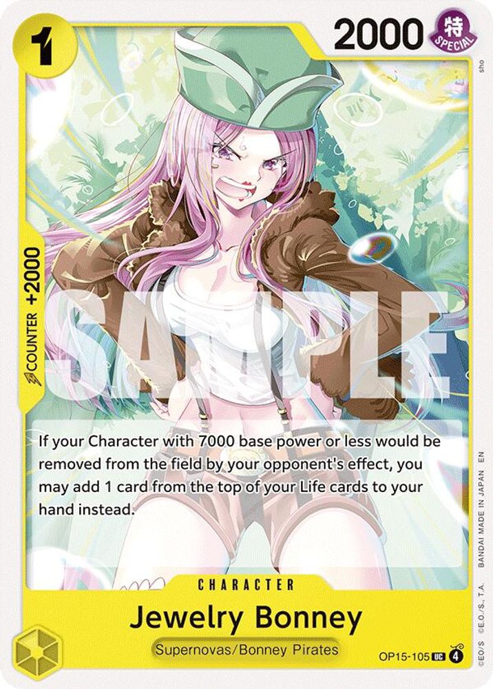 PLAYSET (4) 4x Jewelry Bonney (OP15-105) (OP15-105) Uncommon - One Piece Adventure on Kami's Island