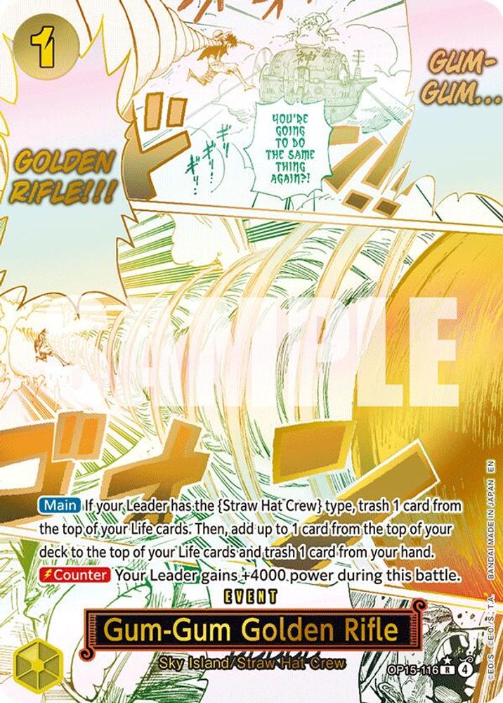 [ALTERNATE ART] Gum-Gum Golden Rifle (OP15-116) R - One Piece Adventure on Kami's Island
