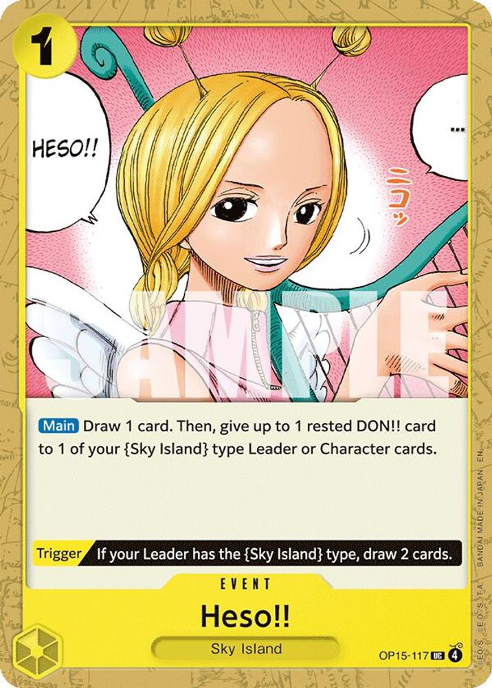 PLAYSET (4) 4x Heso!! (OP15-117) Uncommon - One Piece Adventure on Kami's Island