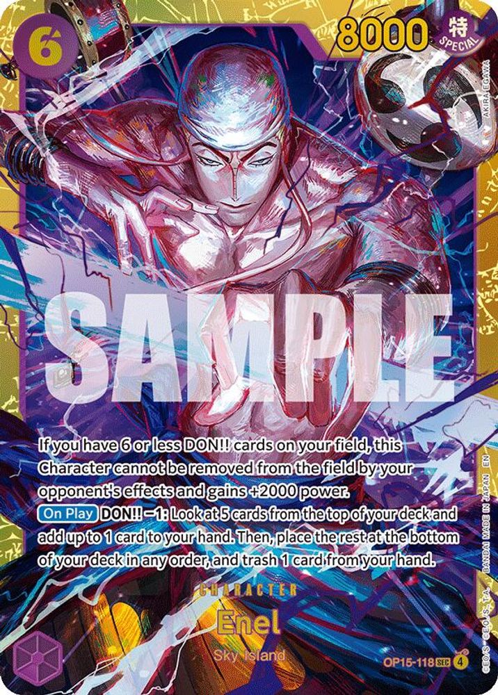 Enel (118) (OP15-118) Secret Rare - One Piece Adventure on Kami's Island