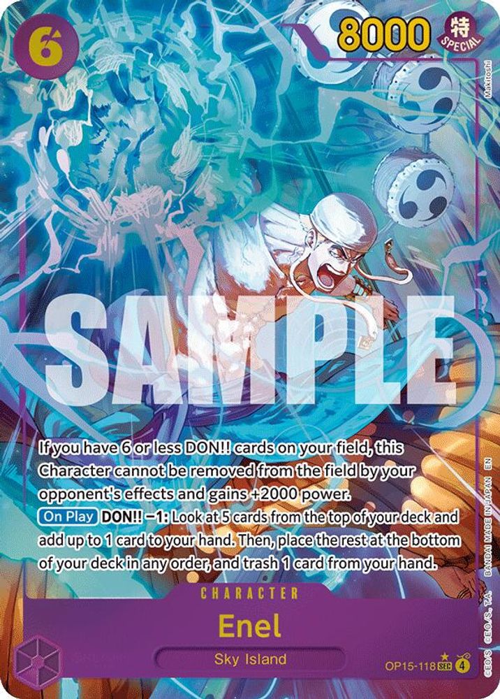 [ALTERNATE ART] Enel (118) (OP15-118) SEC - One Piece Adventure on Kami's Island