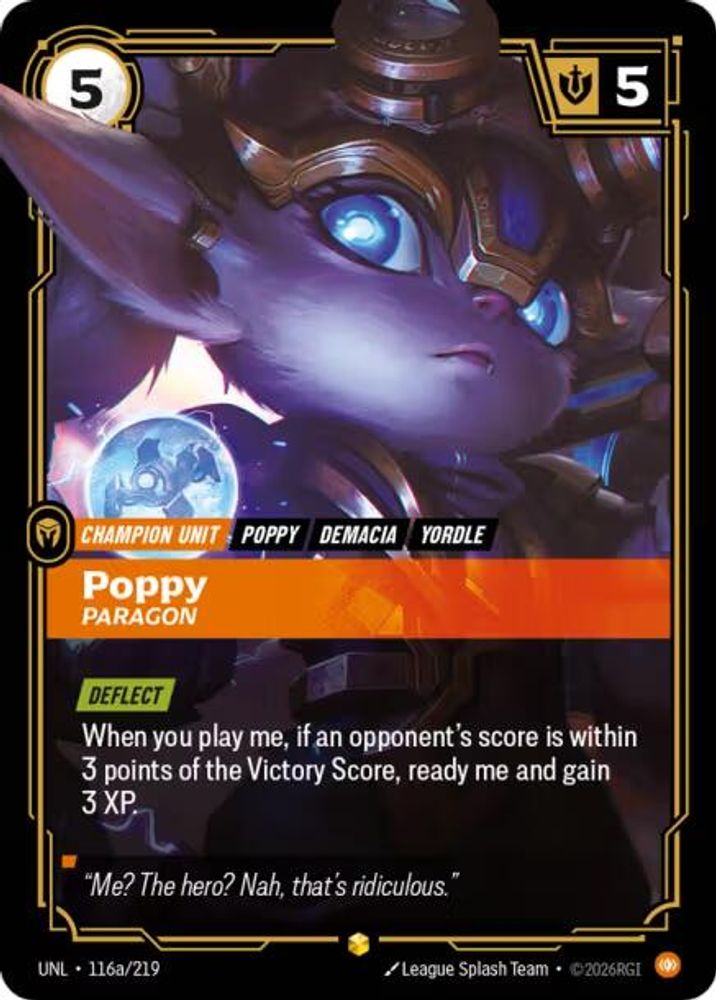 Poppy - Paragon (Alternate Art) (116a/219) - Riftbound Unleashed