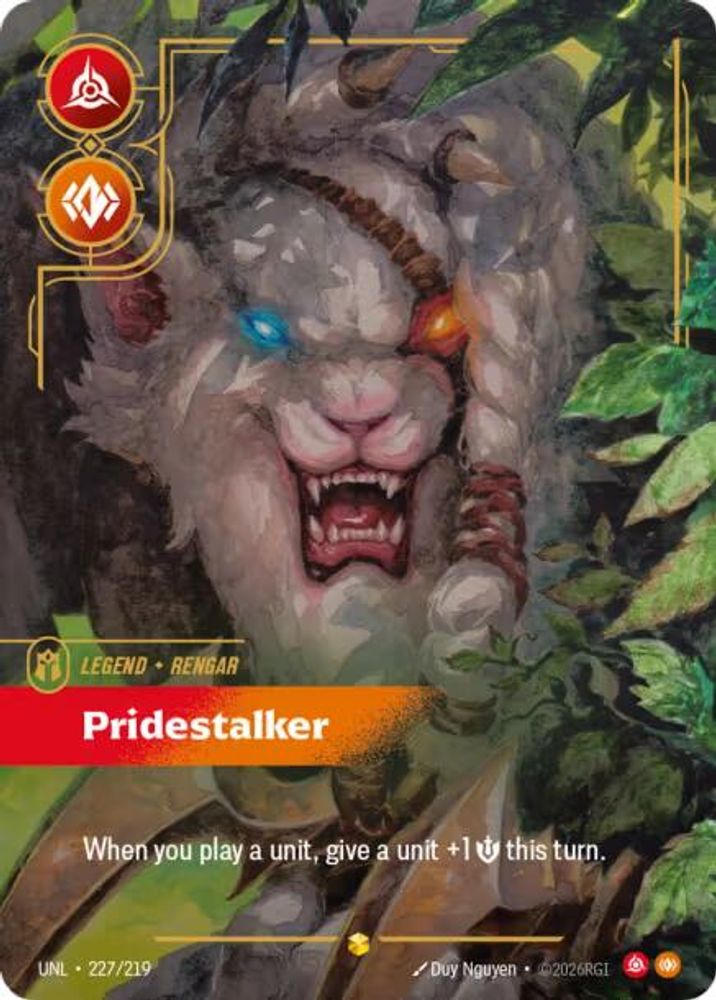 Rengar - Pridestalker (Overnumbered) (227/219) Epic - Riftbound Unleashed