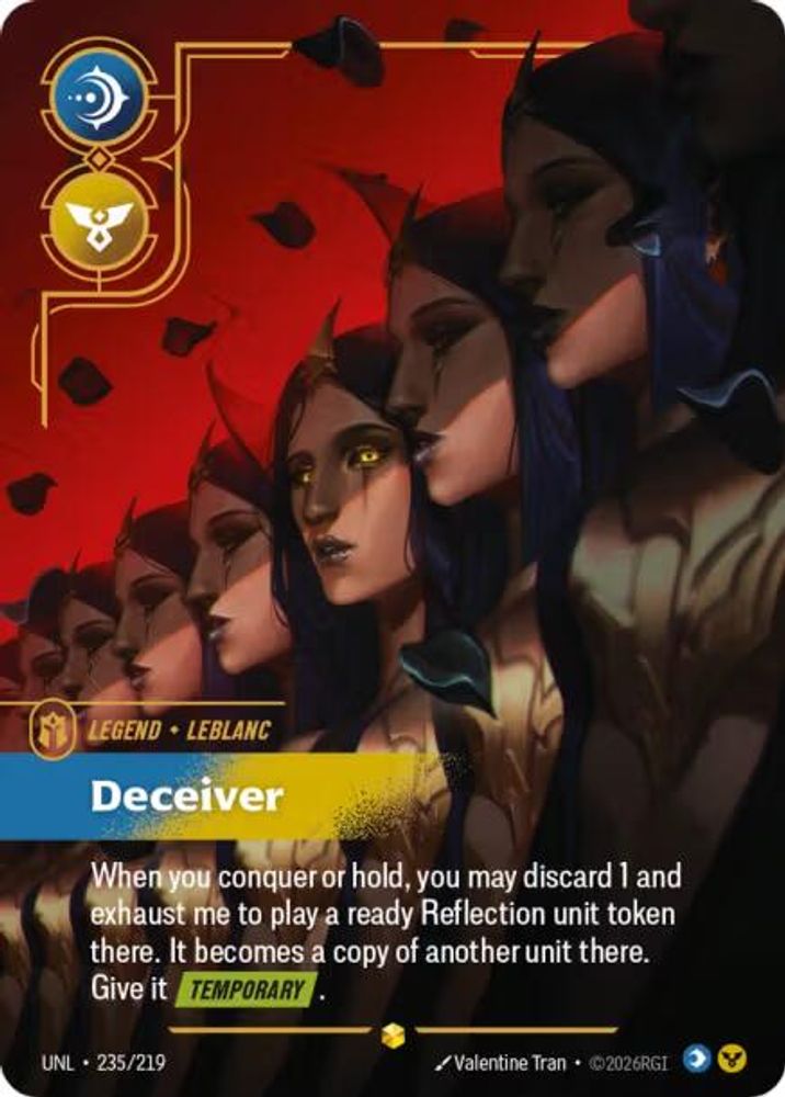 LeBlanc - Deceiver (Overnumbered) (235/219) - Riftbound Unleashed