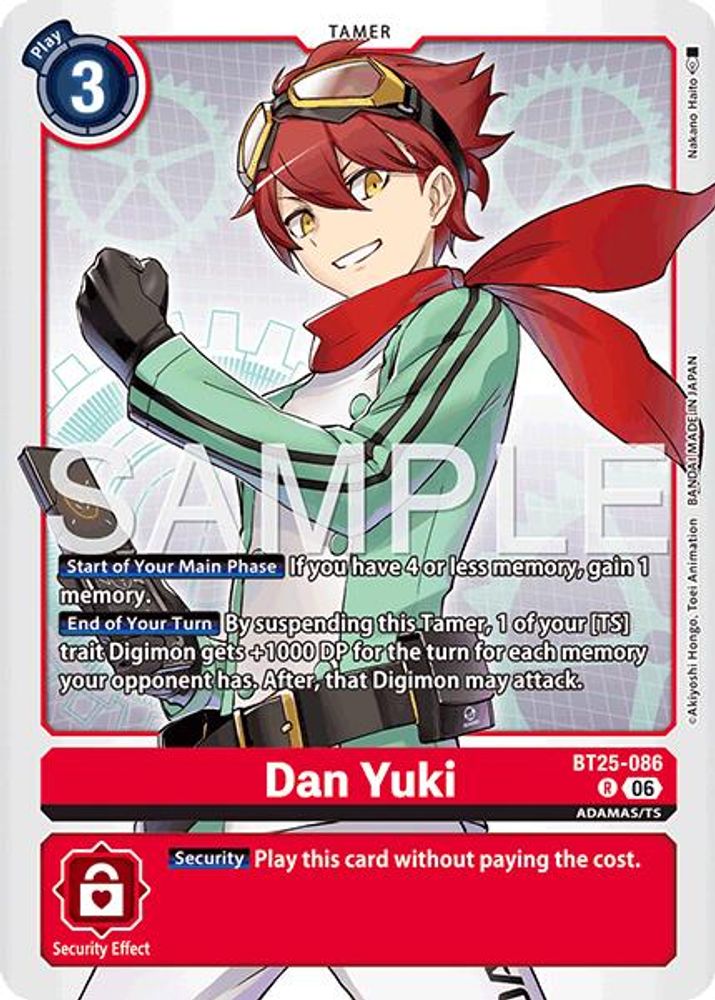 Dan Yuki (BT25-086) Rare - Digimon Dual Revolution