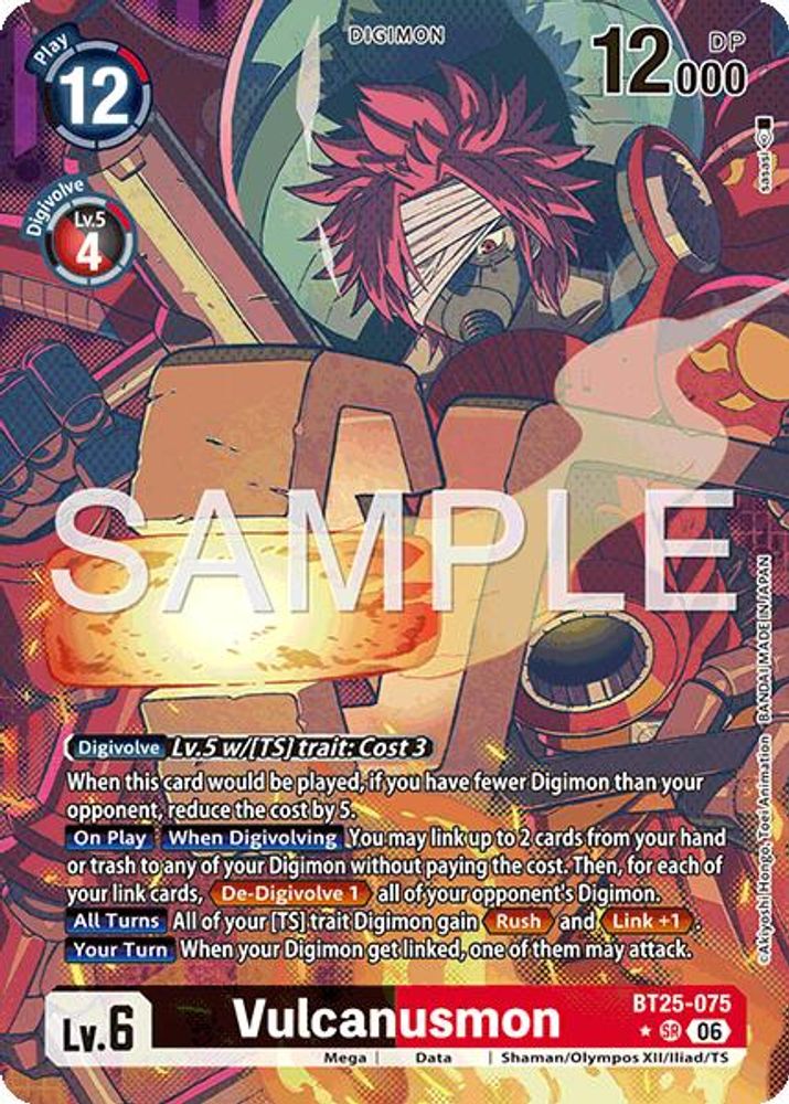 [ALTERNATE ART] Vulcanusmon (Alternate Art) (BT25-075) - Digimon Dual Revolution