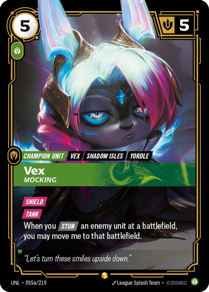 Vex - Mocking (Alternate Art) (055a/219) - Riftbound Unleashed