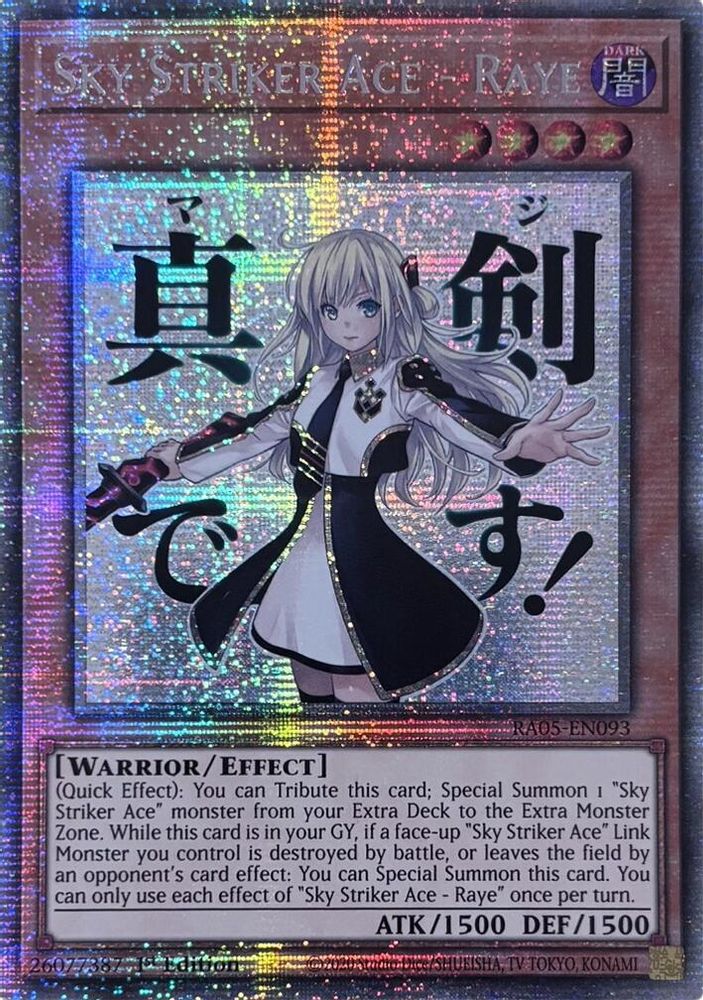 [STARLIGHT RARE] Sky Striker Ace - Raye - (RA05-EN093) - 1st Edition