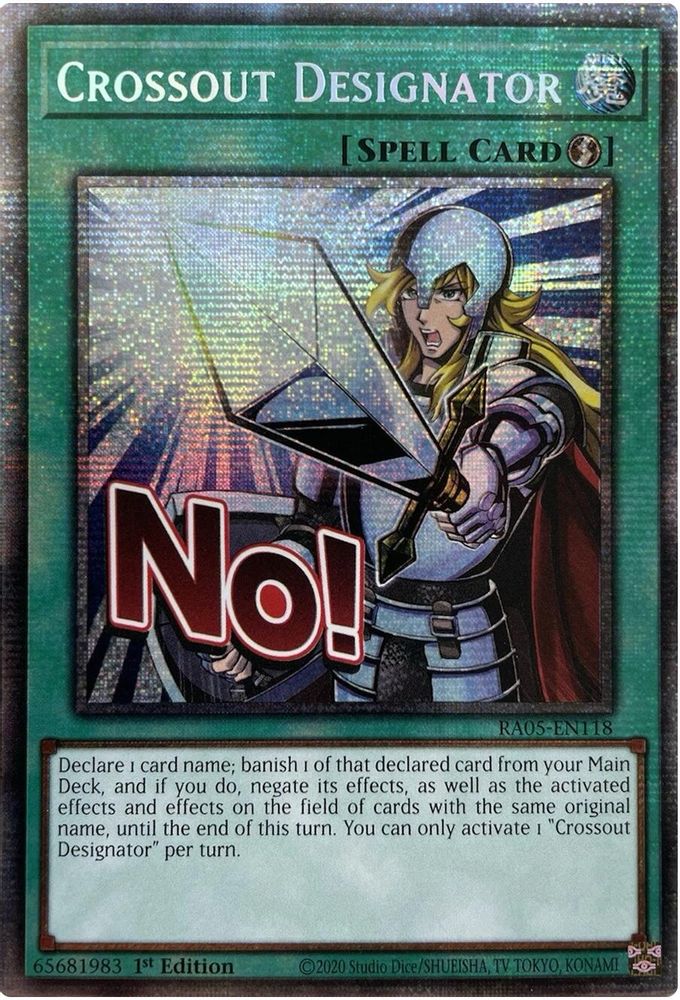 [STARLIGHT RARE] Crossout Designator - (RA05-EN118) - 1st Edition