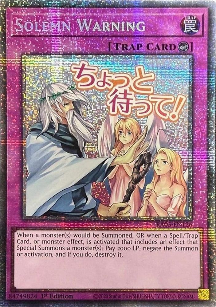 [STARLIGHT RARE] Solemn Warning - (RA05-EN126) - 1st Edition