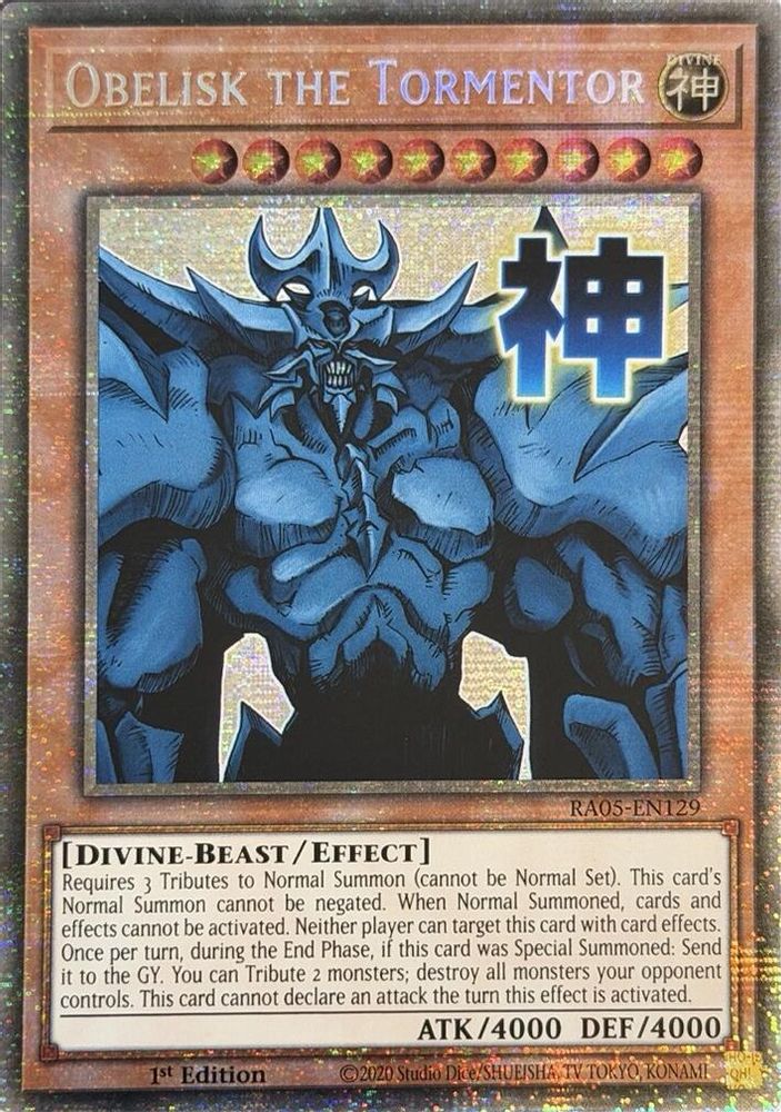[STARLIGHT RARE] Obelisk the Tormentor - (RA05-EN129) - 1st Edition