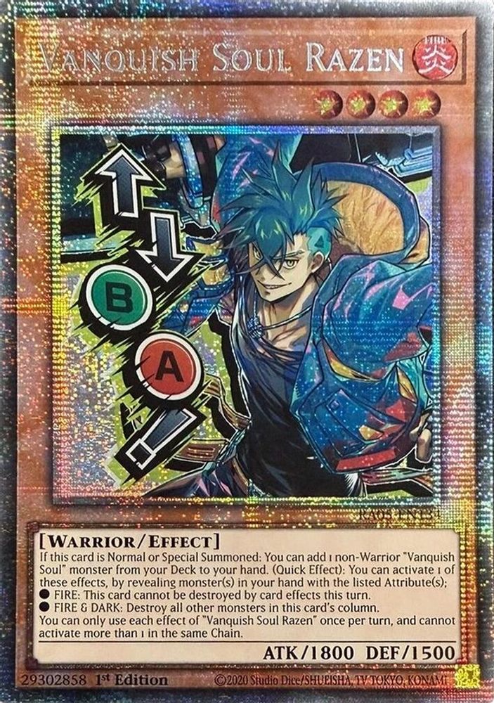 [STARLIGHT RARE] Vanquish Soul Razen (Stamp) - (RA05-EN134) - 1st Edition