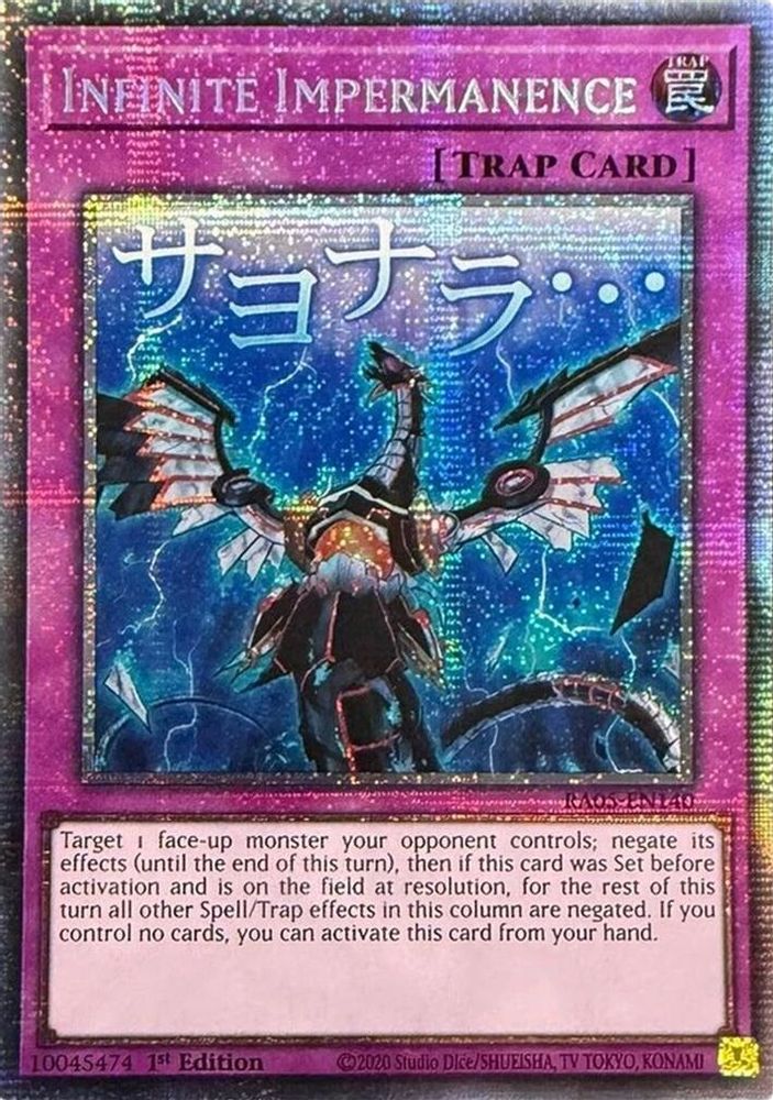 [STARLIGHT RARE] Infinite Impermanence - (RA05-EN140) - 1st Edition