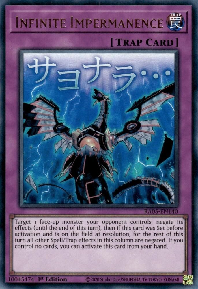 Infinite Impermanence - (RA05-EN140) - Ultra Rare 1st Edition