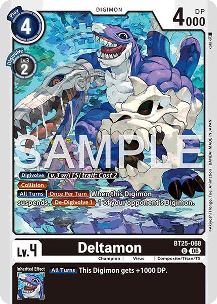 PLAYSET (4) 4x Deltamon (BT25-068) Uncommon - Digimon Dual Revolution