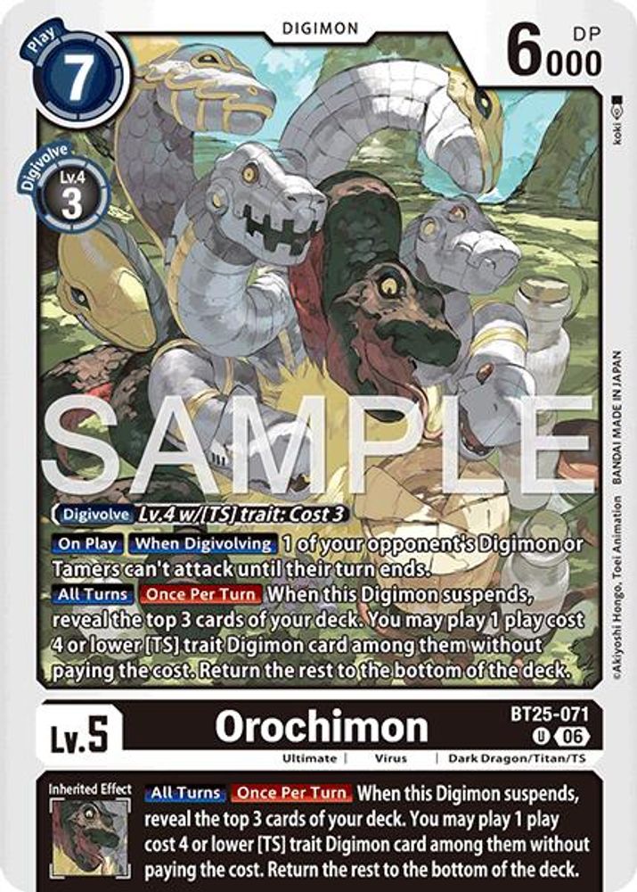 PLAYSET (4) 4x Orochimon (BT25-071) Uncommon - Digimon Dual Revolution