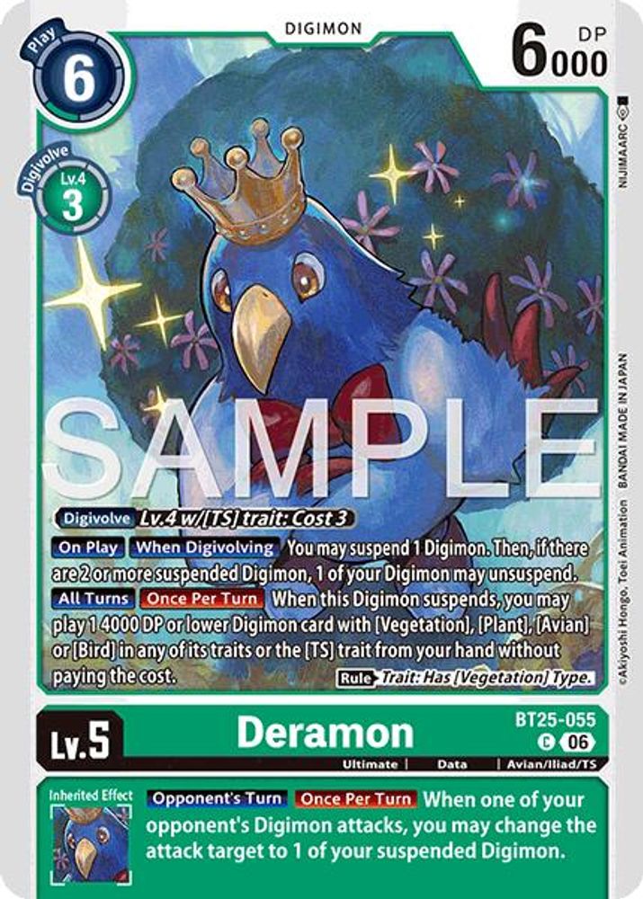 PLAYSET (4) 4x Deramon (BT25-055) Common - Digimon Dual Revolution