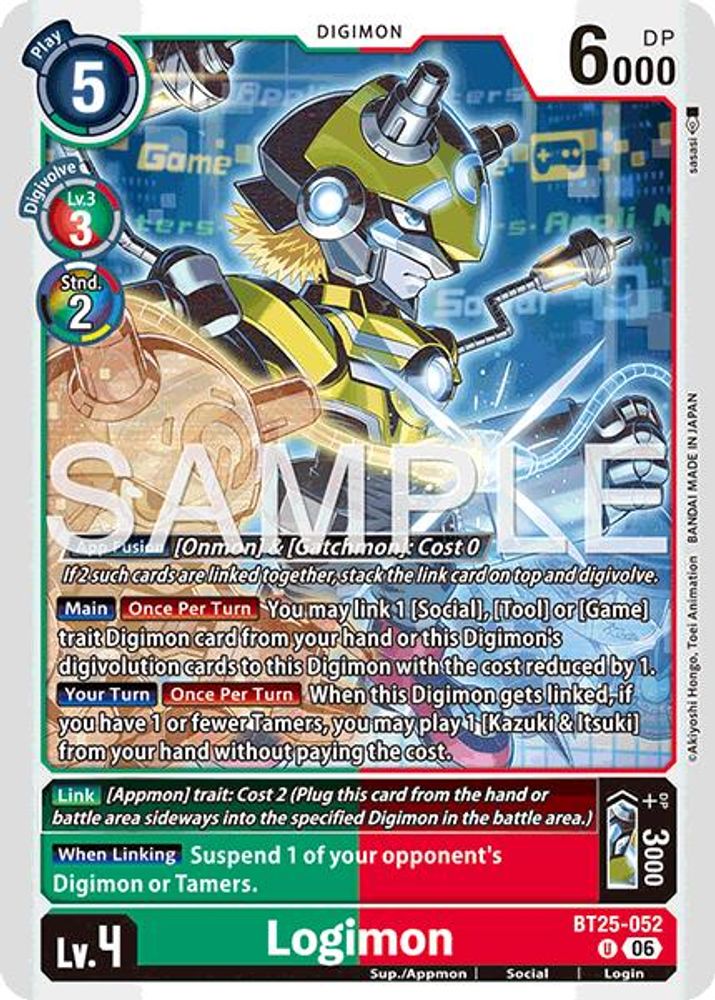 PLAYSET (4) 4x Logimon (BT25-052) Uncommon - Digimon Dual Revolution