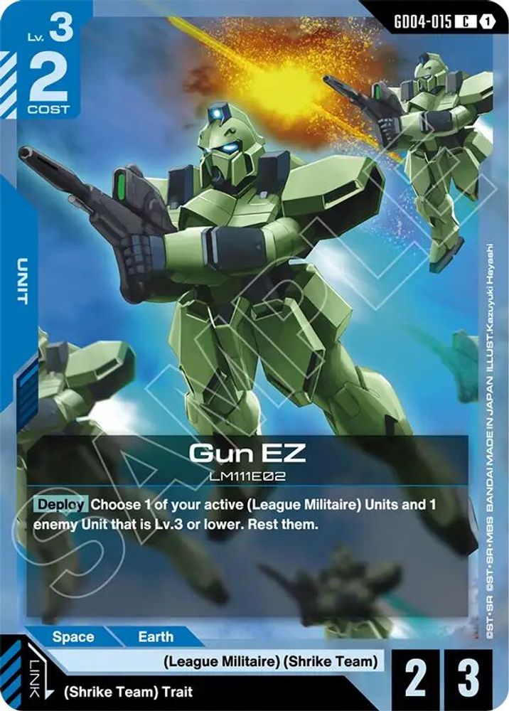 PLAYSET (4) 4x Gun EZ (GD04-015) [C] - Gundam Phantom Aria