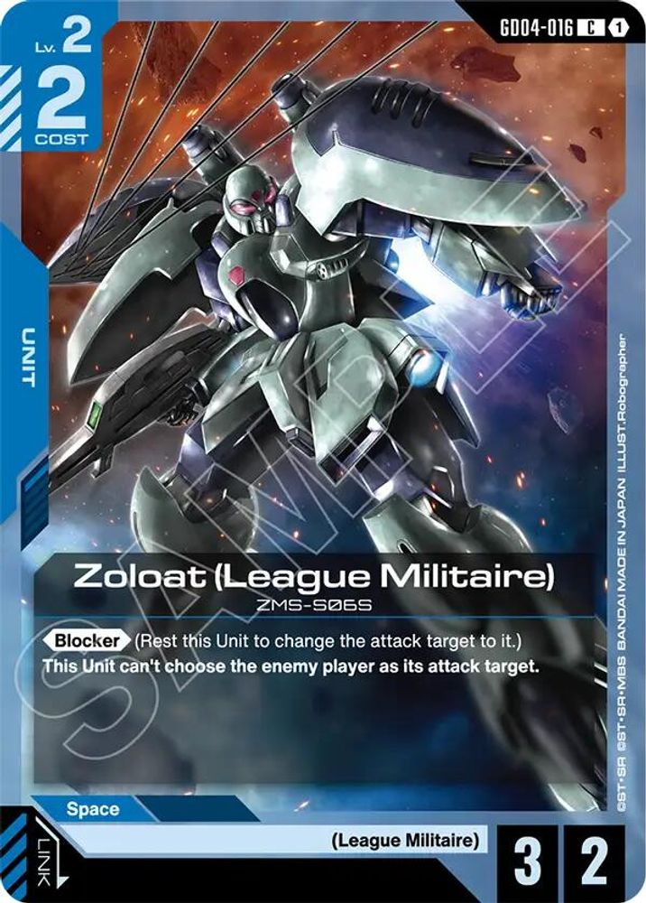 PLAYSET (4) 4x Zoloat (League Militaire) (GD04-016) [C] - Gundam Phantom Aria