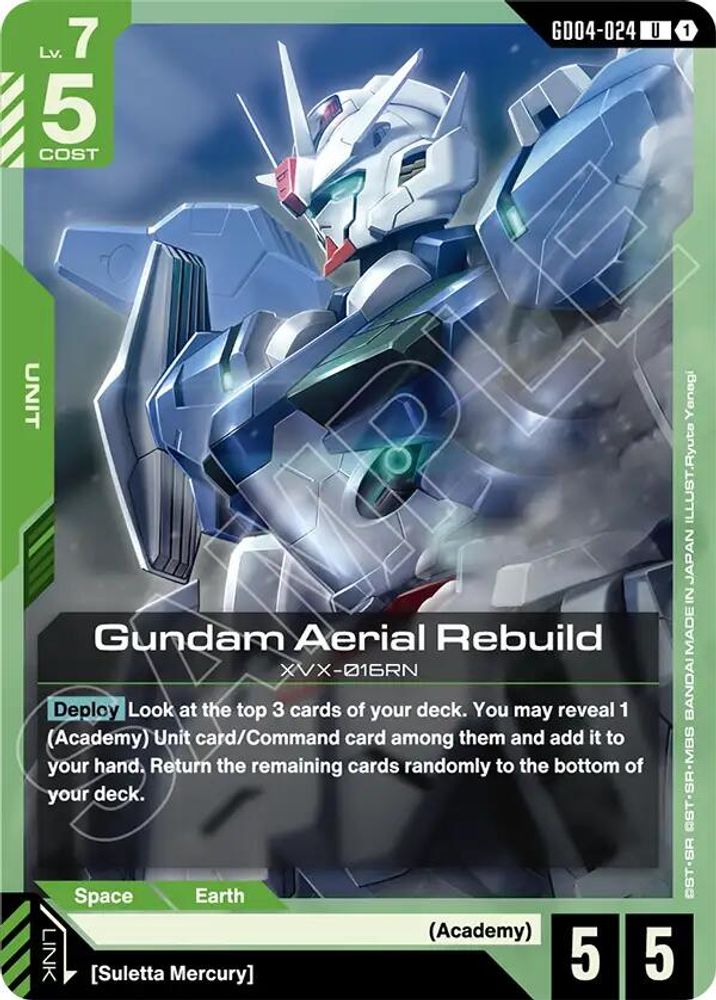 PLAYSET (4) 4x Gundam Aerial Rebuild (GD04-024) [UC] - Gundam Phantom Aria