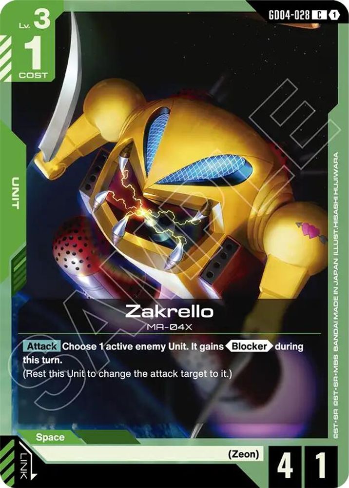 PLAYSET (4) 4x Zakrello (GD04-028) [C] - Gundam Phantom Aria