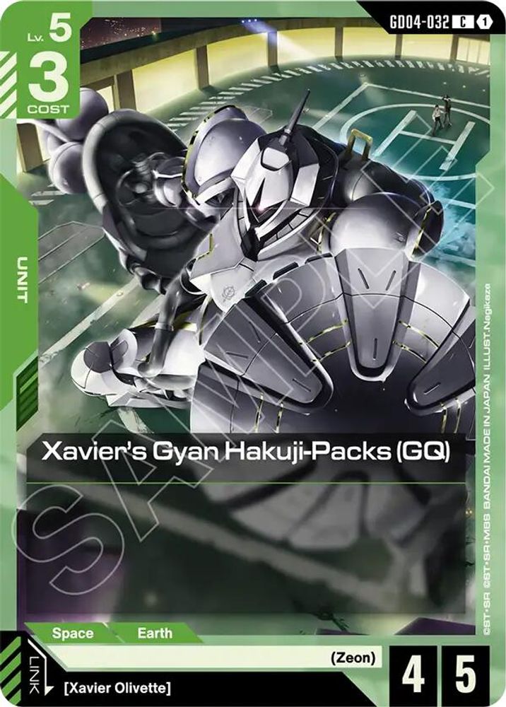 PLAYSET (4) 4x Xavier's Gyan Hakuji-Packs (GQ) (GD04-032) [C] - Gundam Phantom Aria
