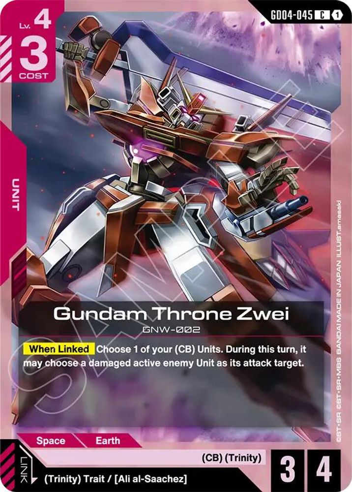 PLAYSET (4) 4x Gundam Throne Zwei (GD04-045) [C] - Gundam Phantom Aria