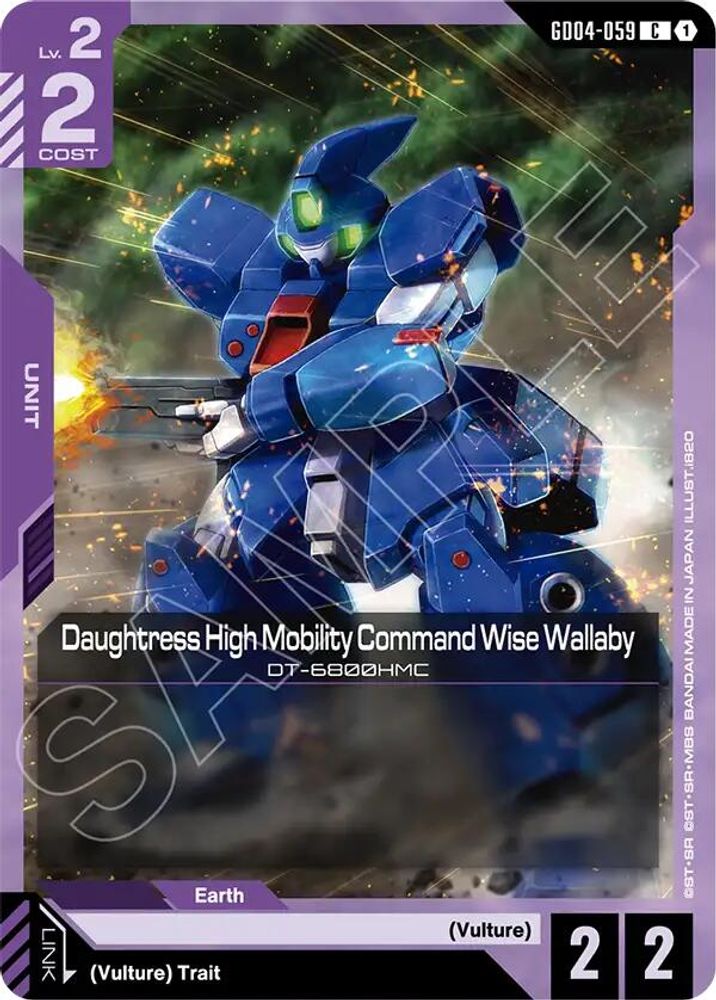 PLAYSET (4) 4x Daughtress High Mobility Command Wise Wallaby (GD04-059) [C] - Gundam Phantom Aria