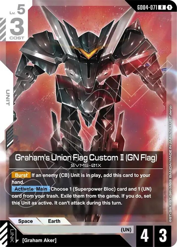 Graham's Union Flag Custom II (GN Flag) (GD04-071) [R] - Gundam Phantom Aria