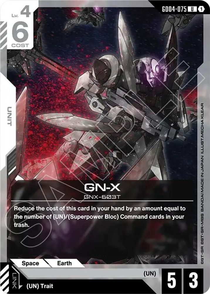 PLAYSET (4) 4x GN-X (GD04-075) [UC] - Gundam Phantom Aria