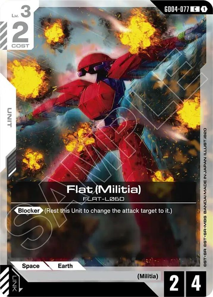 PLAYSET (4) 4x Flat (Militia) (GD04-077) [C] - Gundam Phantom Aria