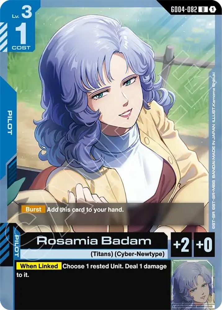 PLAYSET (4) 4x Rosamia Badam (GD04-082) [UC] - Gundam Phantom Aria