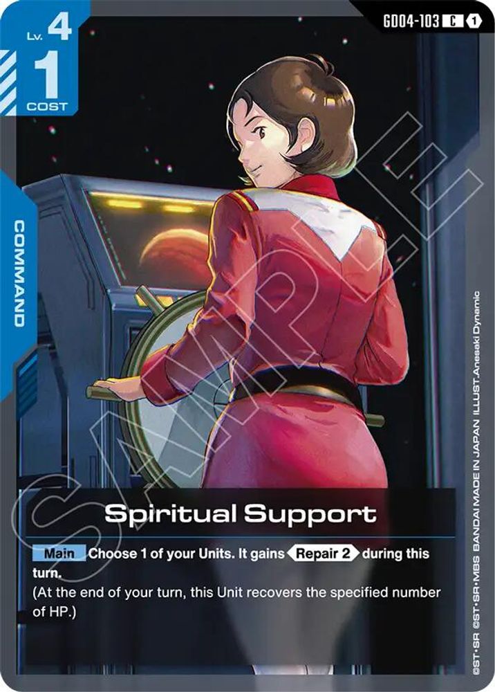 PLAYSET (4) 4x Spiritual Support (GD04-103) [C] - Gundam Phantom Aria