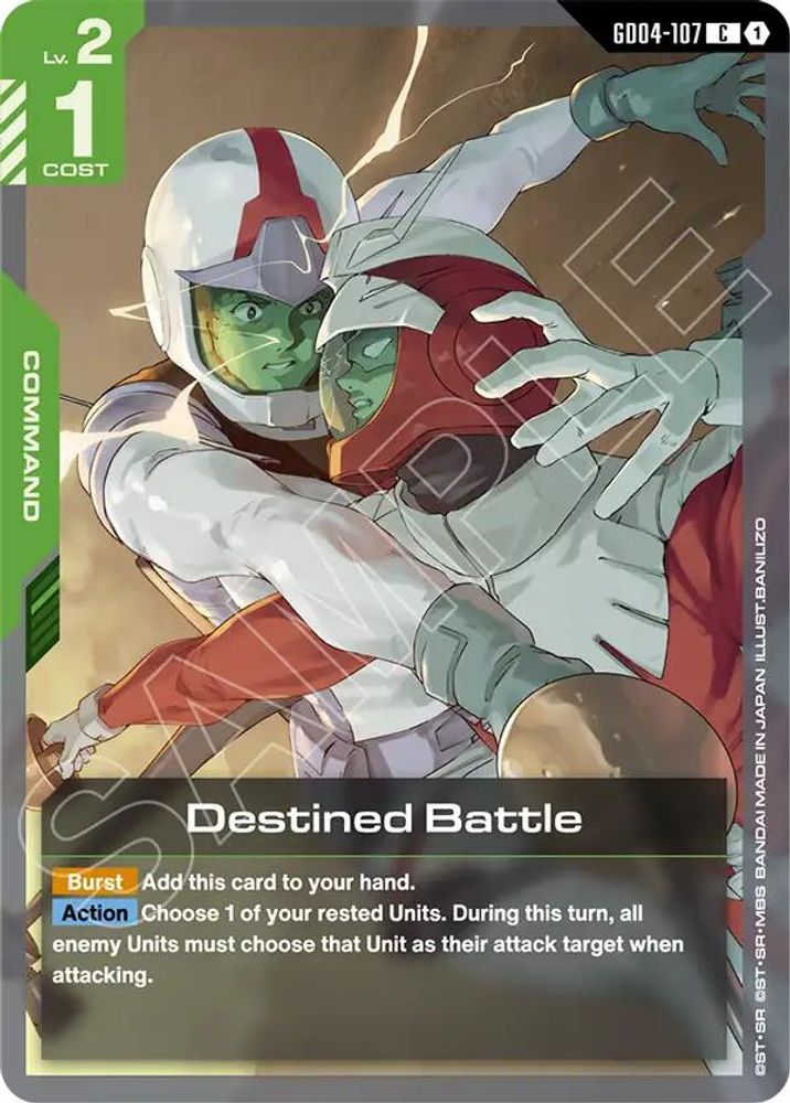 PLAYSET (4) 4x Destined Battle (GD04-107) [C] - Gundam Phantom Aria