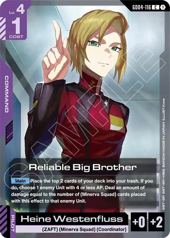 PLAYSET (4) 4x Reliable Big Brother (GD04-116) [C] - Gundam Phantom Aria