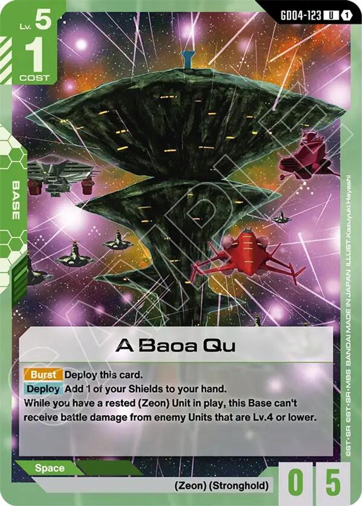 PLAYSET (4) 4x A Baoa Qu (GD04-123) [UC] - Gundam Phantom Aria