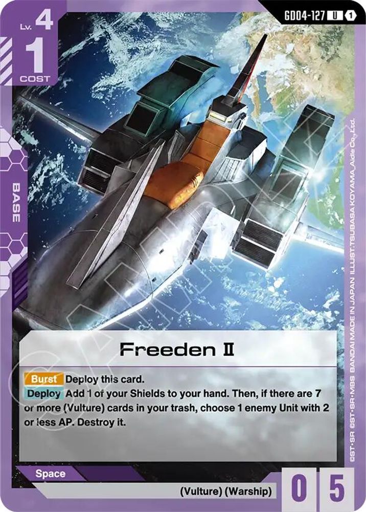PLAYSET (4) 4x Freeden II (GD04-127) [UC] - Gundam Phantom Aria