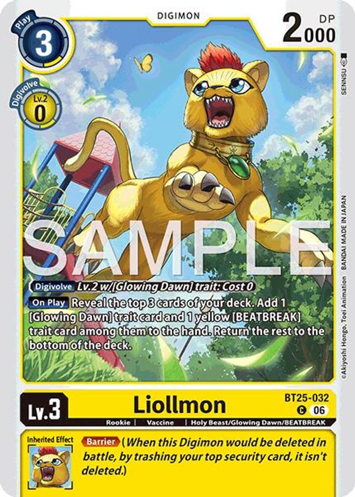 PLAYSET (4) 4x Liollmon (BT25-032) Common - Digimon Dual Revolution