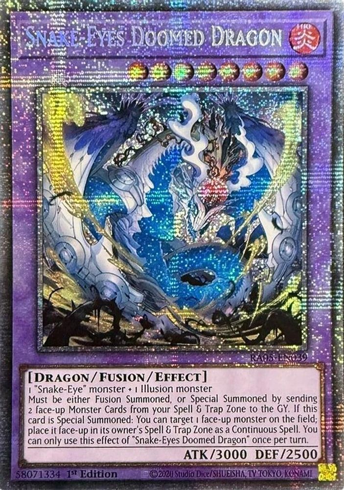 [STARLIGHT RARE] Snake-Eyes Doomed Dragon - (RA05-EN039) - 1st Edition