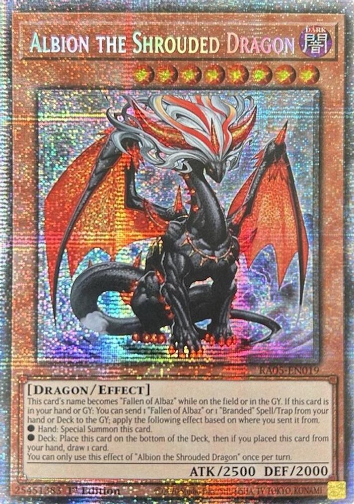 [STARLIGHT RARE] Albion the Shrouded Dragon - (RA05-EN019) - 1st Edition
