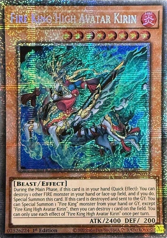 [STARLIGHT RARE] Fire King High Avatar Kirin - (RA05-EN032) - 1st Edition