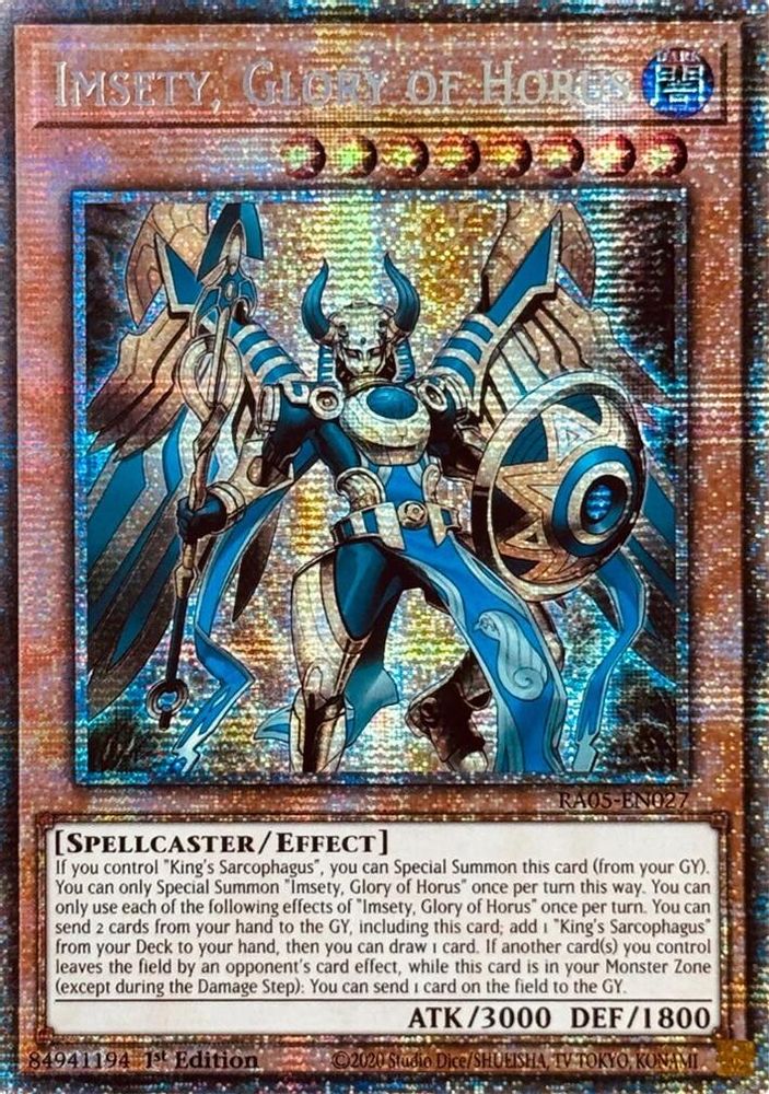 [STARLIGHT RARE] Imsety, Glory of Horus - (RA05-EN027) - 1st Edition