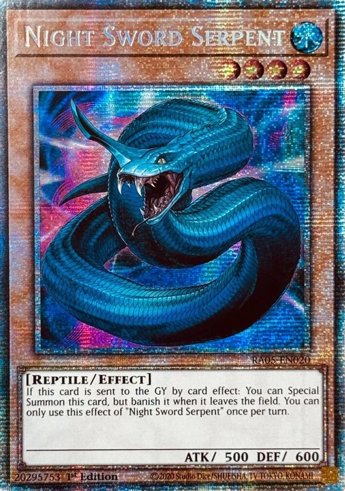 [STARLIGHT RARE] Night Sword Serpent - (RA05-EN020) - 1st Edition