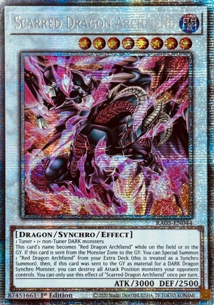 [STARLIGHT RARE] Scarred Dragon Archfiend - (RA05-EN044) - 1st Edition