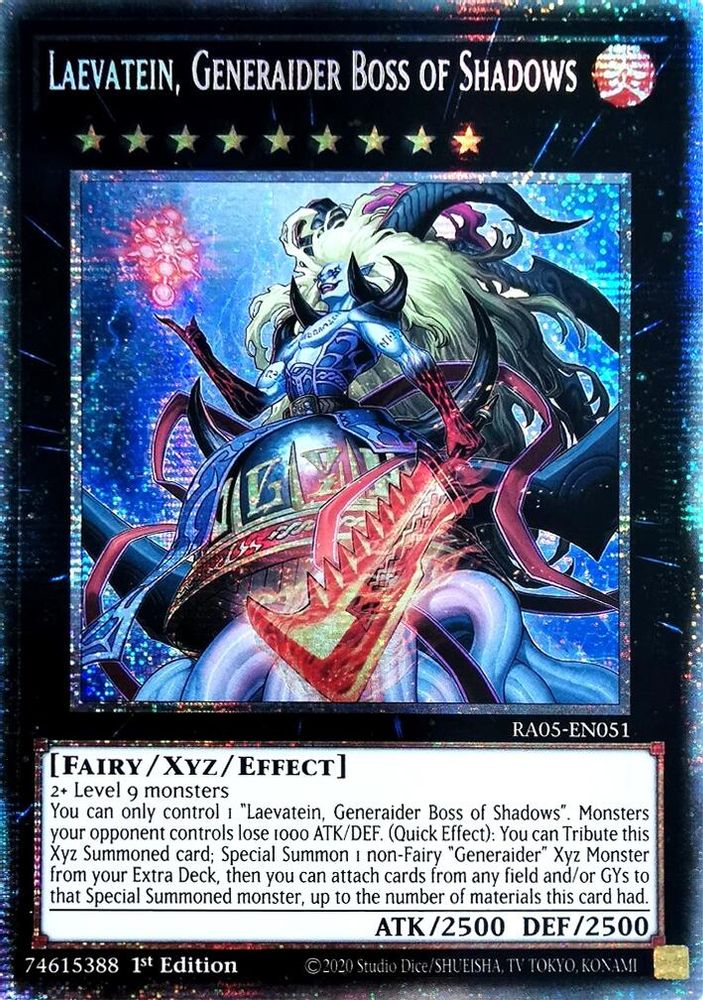 [STARLIGHT RARE] Laevatein, Generaider Boss of Shadows - (RA05-EN051) - 1st Edition