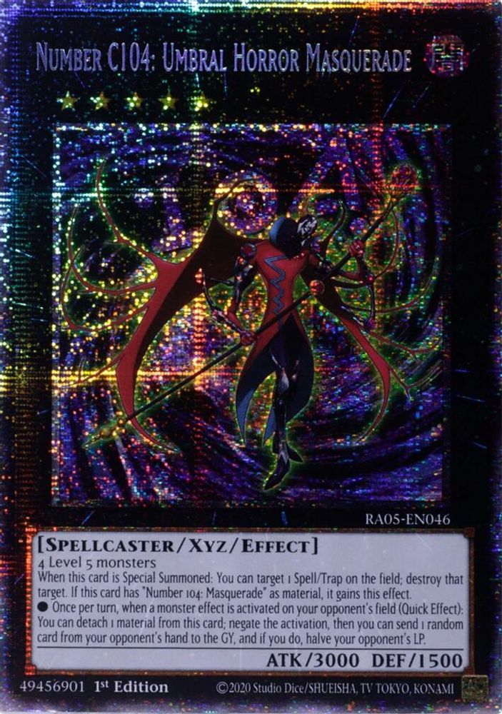 [STARLIGHT RARE] Number C104: Umbral Horror Masquerade - (RA05-EN046) - 1st Edition