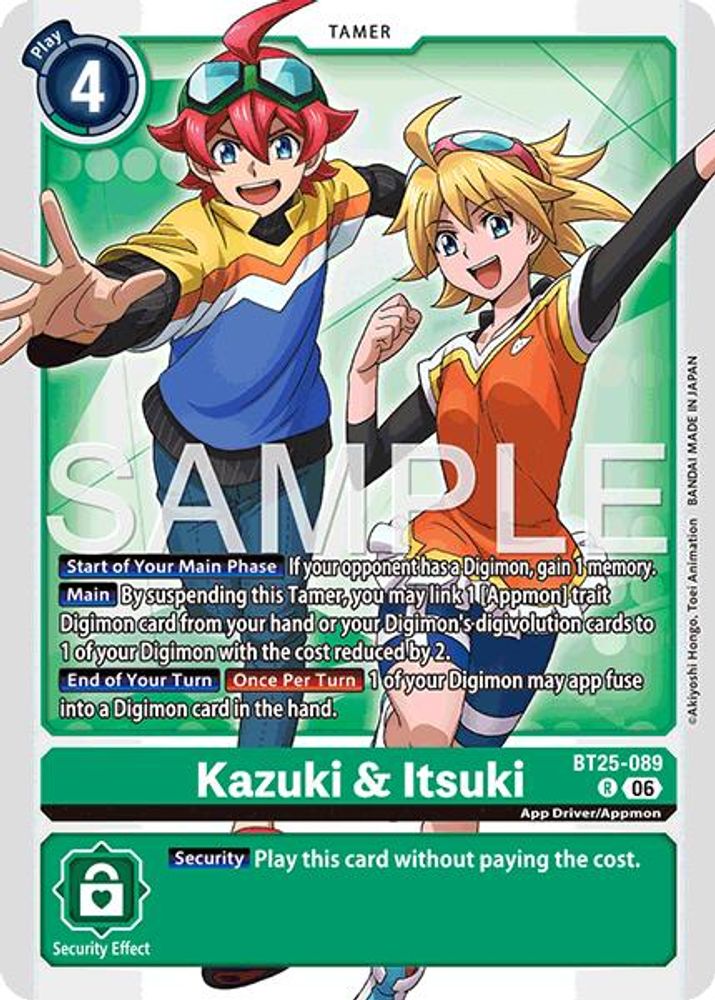 Kazuki & Itsuki (BT25-089) Rare - Digimon Dual Revolution